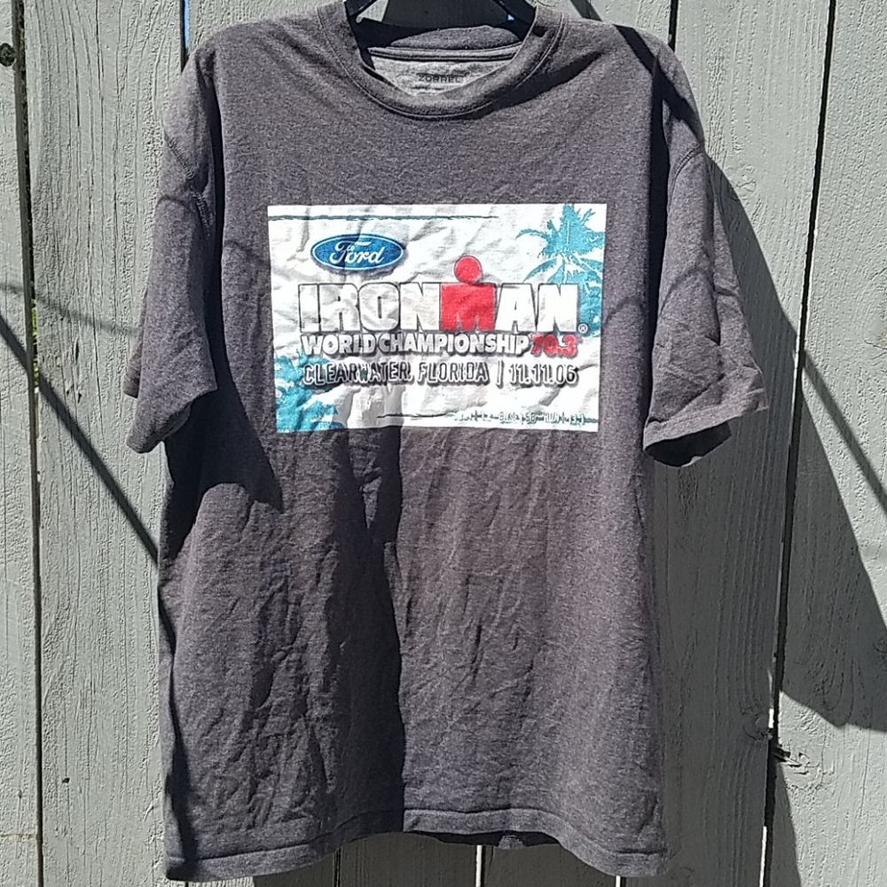 🇺🇦 Ironman Running Championship Cotton Tee Very Rare Very 90s Y2K Jfk Jr New